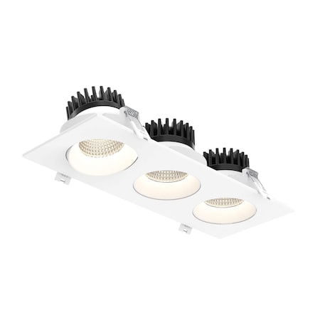 Dals Lighting Revolve Trio 3.5'' 5CCT Regressed LED Gimbal in White GBR35-CC-TRIO-WH