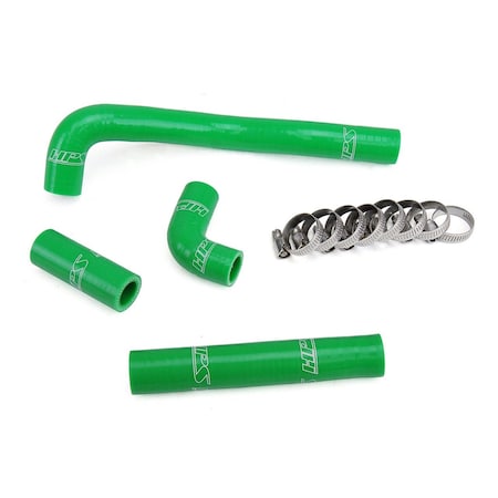 Hps Performance High Temp Reinforced Silicone Radiator Coolant Hose Kit, Green, 57-1367-GRN