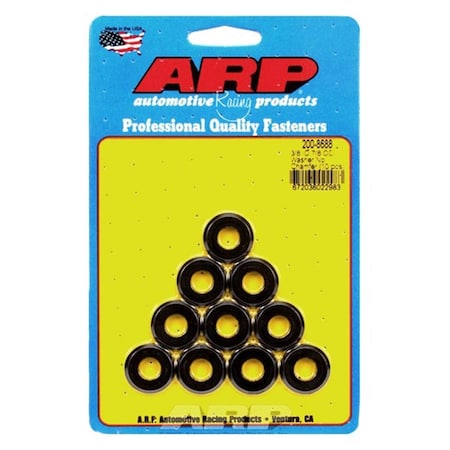 Arp 200-8688 0.37 x 0.87 in. Black Washers, 10PK ARP200-8688