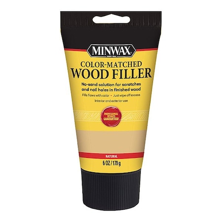 Minwax Wood Filler, Natural, 6 oz, Tube 448520000