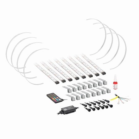 Heise RGBW Expand Wheel Rings 11-14inch LED Lighting Kit HE-RGBW-WS