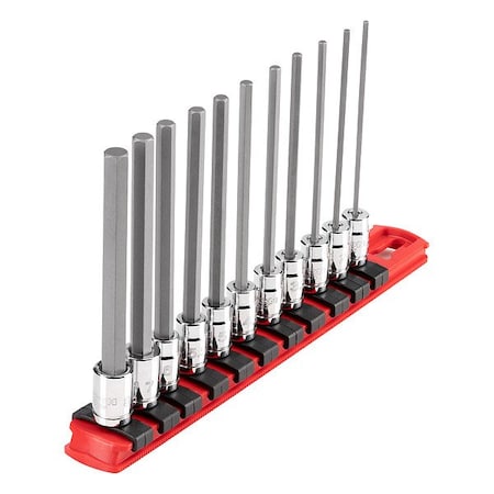 Tekton Socket Set, Steel, 8 1/8 in L SHB90107
