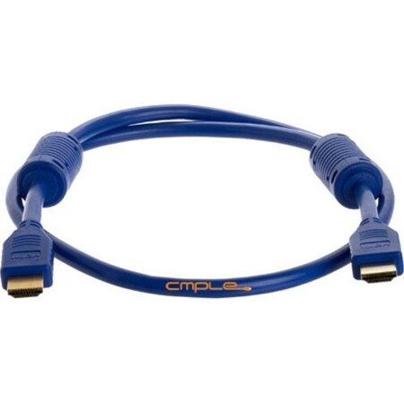 Cmple 28AWG HDMI Cable with Ferrite Cores - Blue - 3FT 971-N