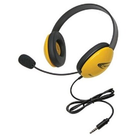 Califone Listening First Headsets with Single 3.5mm plugs, Yellow 2800YLT