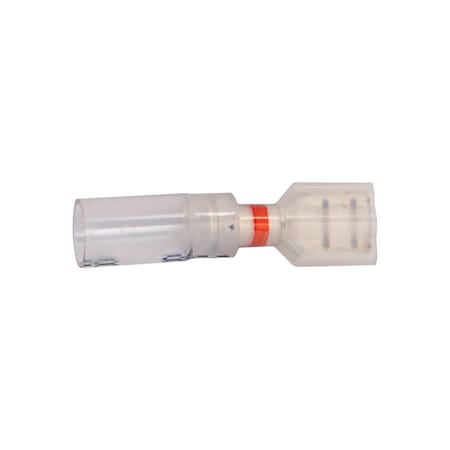 Auveco Crystal Clear Seal Fully-Insulated Female - 22-18 Awg250in, Banded Red, 15PK 22973