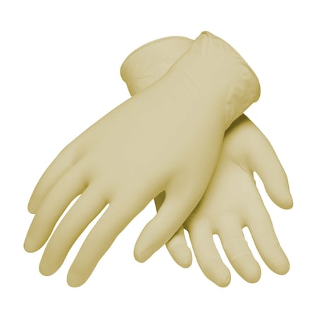 Cleanteam Single Use Class 100 Cleanroom Latex Glove with Fully Textured Grip, 9.5", 10PK 4258