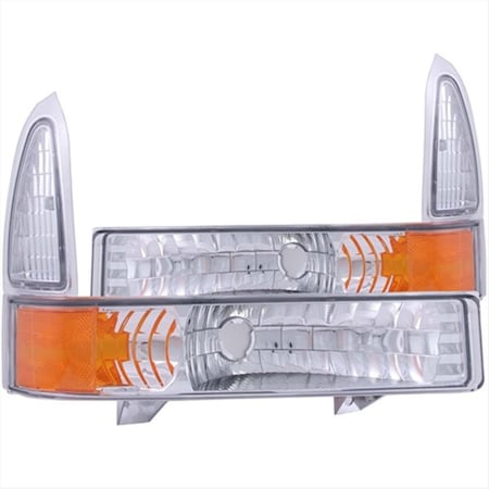 Strike3 511039 Parking Signal Lights, Chrome Euro Amber ST355770