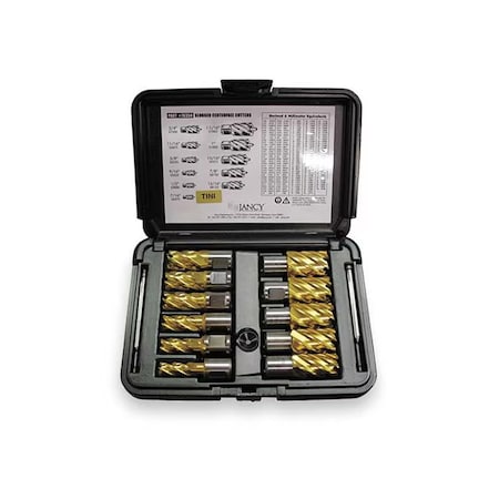 Slugger By Fein Annular Cutter Set TiN, 1 In Cut D, 11 Pc 63134999022