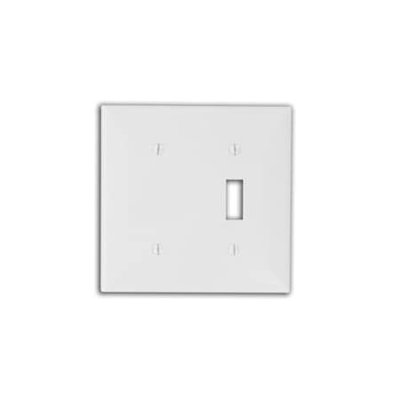 Leviton Combination Wallplate, Standard Size, Gang 2, White 80706-W