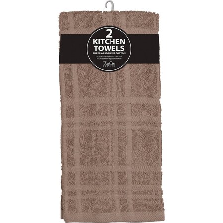 Kay Dee Designs Taupe Solid Terry Kitchen Towel, 2PK R6430