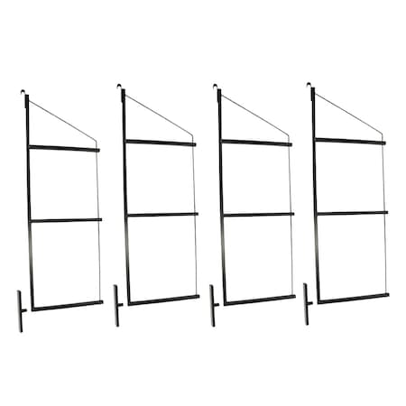 Mytee Products Cargo Container Shelving Brackets, 3 Levels, 18in D x 60in H, 4PK CNT-SHELF3x4