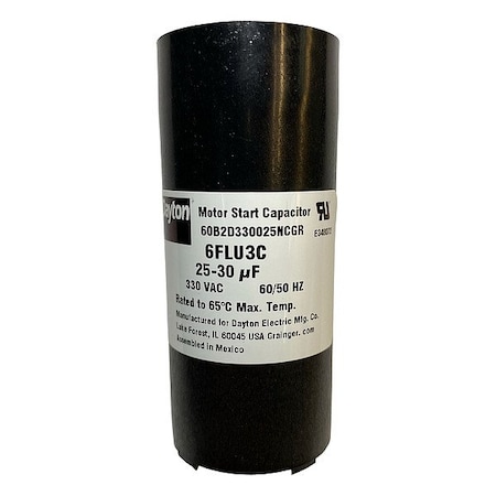 Dayton Motor Start Capacitor, Round 6FLU3