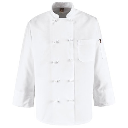 Red Kap Sp411Wht/Mens White L/S Chef Coat 0421WH RG S