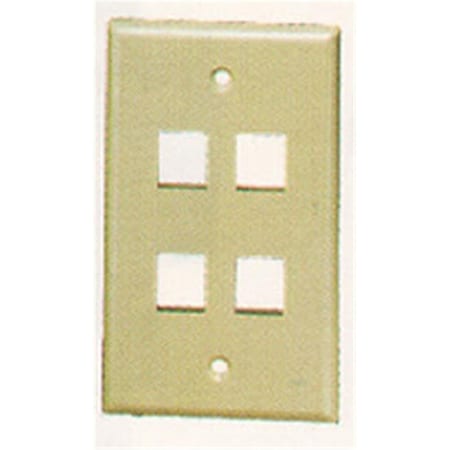 Maxpower 4 Port Faceplate - Ivory MA696121