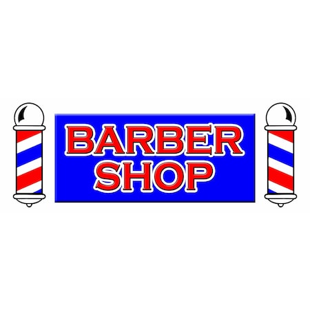 Signmission Barber Shop, 12 Inch, Decal D-Barber Shop