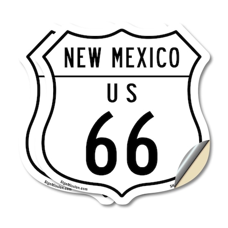Signmission New Mexico Route Marker Shield Sign Us 6, 18 inch X 18 inch, Vinyl Decal, 2PK SHI-D-2PACK-18-389