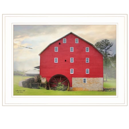 Homeroots Willow Grove Mill 2 White Framed Print Wall Art 406914
