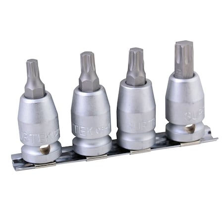 Surtek 4 Torx bit socket set 1/2in F5800T
