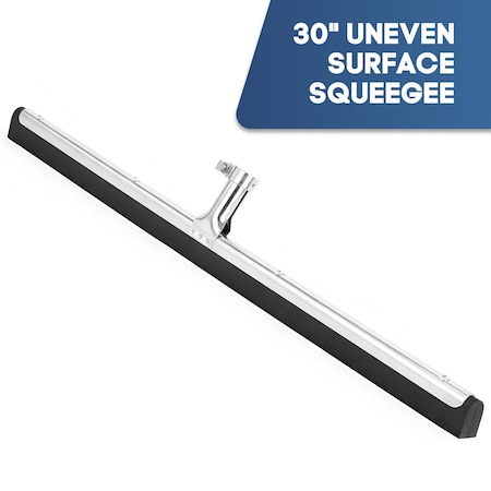 Dsv Standard Uneven Surface Floor Squeegee 30 in, Double Foam Blade Garage Squeegee, Taper Pole Connection 87030