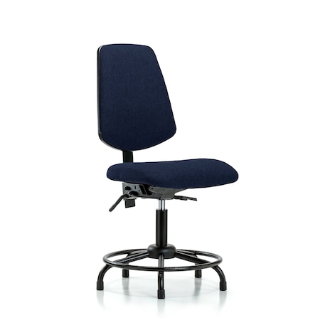Blue Ridge Ergonomics Desk Chair Fab Desk Chair, Med, Bk, RT, Tilt Glds, Navy, No Arms, 19" to 24" Height, Fabric, Dark Blue BR-FDHCH-MB-RT-T1-A0-RG-F45