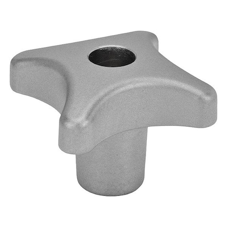 J.W. Winco Stainless Steel Hand Knob, 4-Prong 6335-NI-50-M10-D