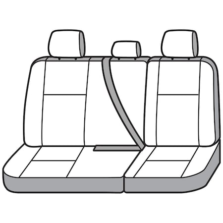 Covercraft Seat Style AJ - 40/60 Split Bench Seat With 3 Adjustable Headrest, Duck Weave Fabric SSC8396CAGY