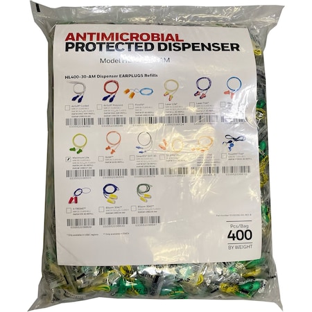 Honeywell Howard Leight T-Shape Disposable Soft Polyurethane Foam Corded Ear Plugs, Dispenser Refill, NRR 30, 2000PK LPF-30-REFILL