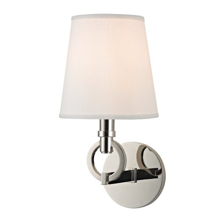 Hudson Valley Lighting Malibu 1 Light Wall Sconce 6.5 In. Polished Nickel 611-PN