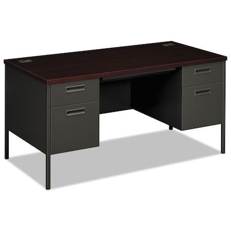 Hon Pedestal Desk Metro Classic Double Pedestal Desk, 30 in D X 29-1/2 in H, 60 in W X HP3262.N.S