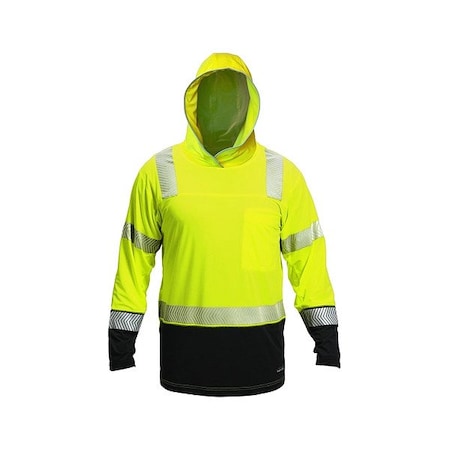 Kishigo Cool Touch Hoodie, Black/Green, 5X 9189-5X