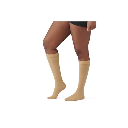 Medline CURAD Compression Hosiery, Knee High, 15-20 mmHg, Tan, Size A (S) MDS1700ATH