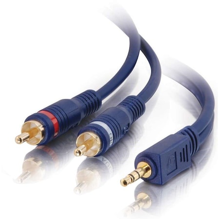 C2G 6ft Velocity One 3.5mm Stereo Male to Two RCA Stereo Male Y-Cable 40614