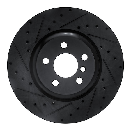 Dynamic Friction Co DFC Brake Rotor - Drilled and Slotted - Black 633-31130L
