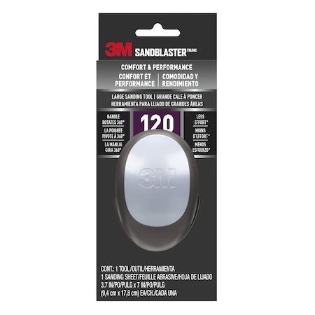 3M 3M Large Sanding Tool, 3.7 in x 7 in, 4PK 463-000-4G