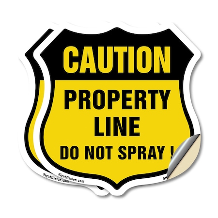Signmission No Spray Shield Sign Caution Property Li, 12 inch X 12 inch, Vinyl Decal, 2PK SHI-D-2PACK-12-404