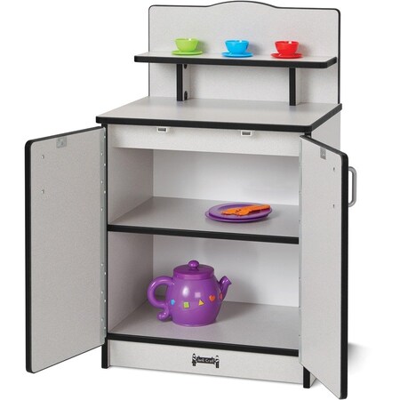 Jonti-Craft Rainbow Accents Culinary Creations Kitchen Cupboard, Black 2407JCWW180