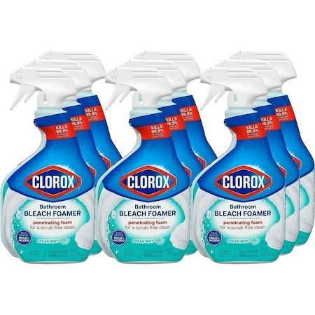 Clorox Disinfecting Bathroom Foamer with Bleach, 30 fl oz (0.9 quart) Clear, 9 PK CLO30614CT