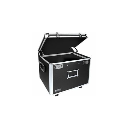 Vaultz File Box, Black; Chrome, 14 1/2" H IDEVZ01270