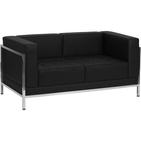 Flash Furniture Loveseat, 28-3/4" x 27-1/4", Upholstery Color: Black ZB-IMAG-LS-GG