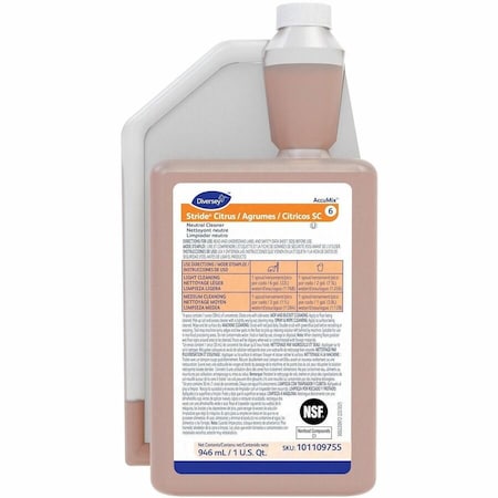 Diversey Neutral Floor Cleaner, 32 oz., Citrus 101109755