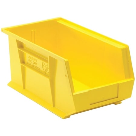Quantum Storage Systems Hang & Stack Storage Bin, Polypropylene, Yellow RQUS240YL