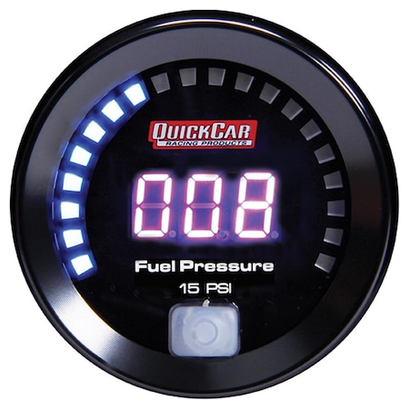 Quickcar Racing Products 67-000 0 - 15 PSI Digital Fuel Pressure Gauge Meter QRP67-000