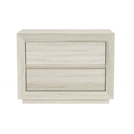 Manhattan Comfort Soren 32 in Nightstand in Whitewashed Oak (2-Drawer) NS1876-1