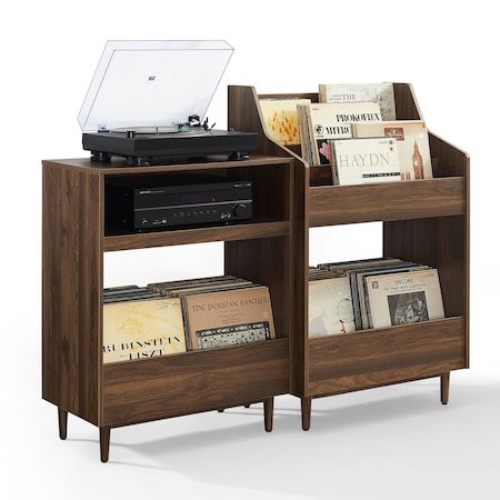 Crosley Liam 2-Piece Record Player Stand And Vinyl Storage Set KF13123WA