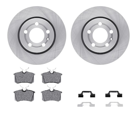 Dynamic Friction Co DFC Brake Rotor with 5000 Brake Pads and Hardware Kit 6512-74293