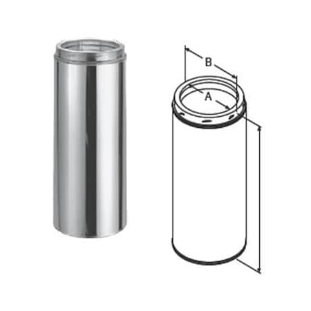 Dura-Vent 9602GA 8'' x 6'' DuraTech Galvanized Chimney Pipe 8DT-06