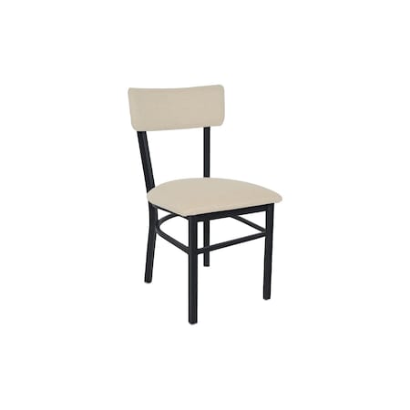 Bfm Seating Bristol Chair - Grade 4 Upholstered Seat & Back - Steel Frame - Sand Black Finish 4301CSTT005-SB