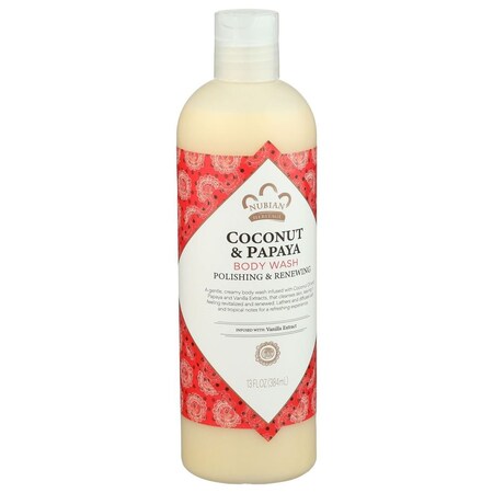 Nubian Heritage Coconut and Papaya Body Wash, 13 Fluid Ounce 764302111092
