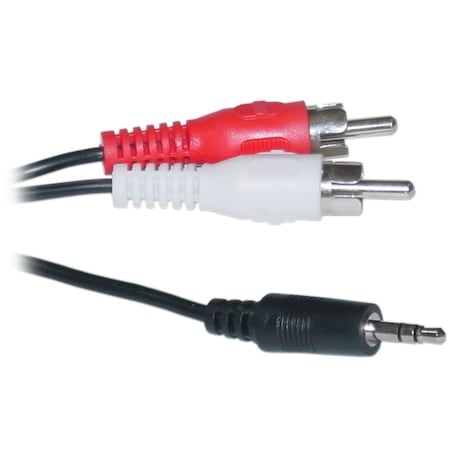 Cable Wholesale 3.5mm Stereo to RCA Audio Cable, 3.5mm Stereo Male to Dual RCA Male (Right and Left), 50 foot 2RCA-STE-50