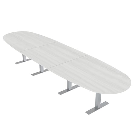 Skutchi Designs 16ft Boval Conference Table With Power | Harmony Series | 16 Person Meeting Room Table HAR-BOVL-48X192-T-WA7976-NA